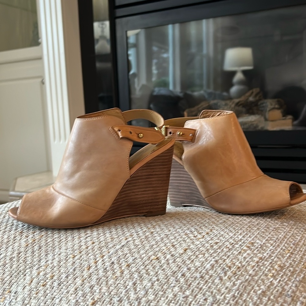 Coach leather wedges